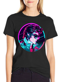 Retro Synthwave Graphic Tee - Black