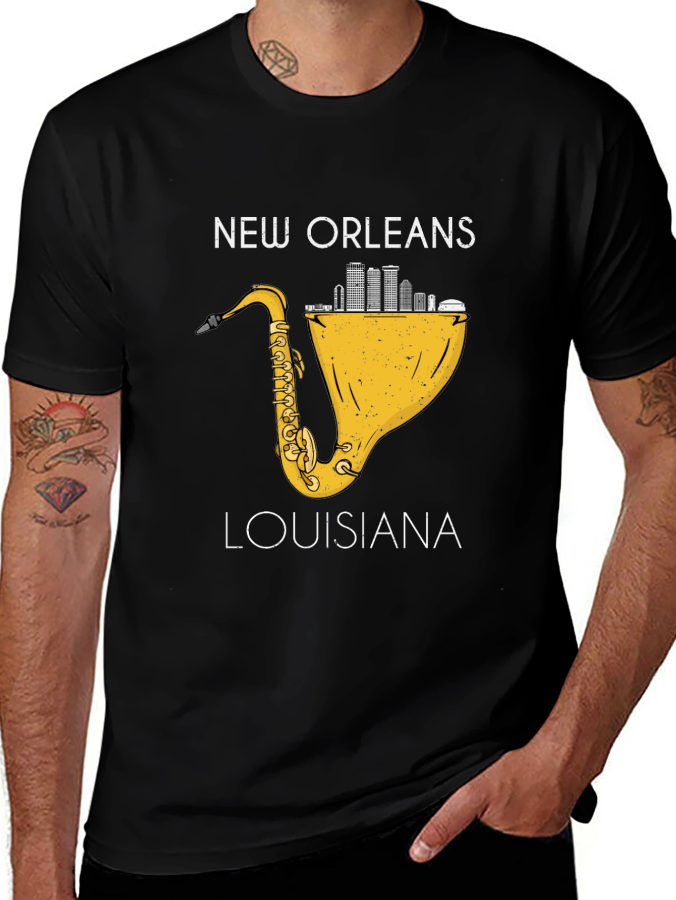 New Orleans Louisiana Saxophone T-Shirt