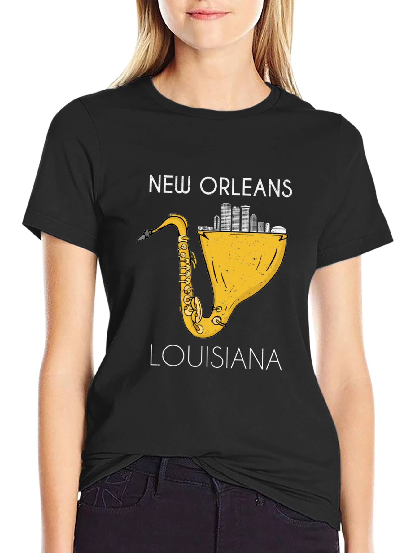 New Orleans Louisiana Saxophone T-Shirt