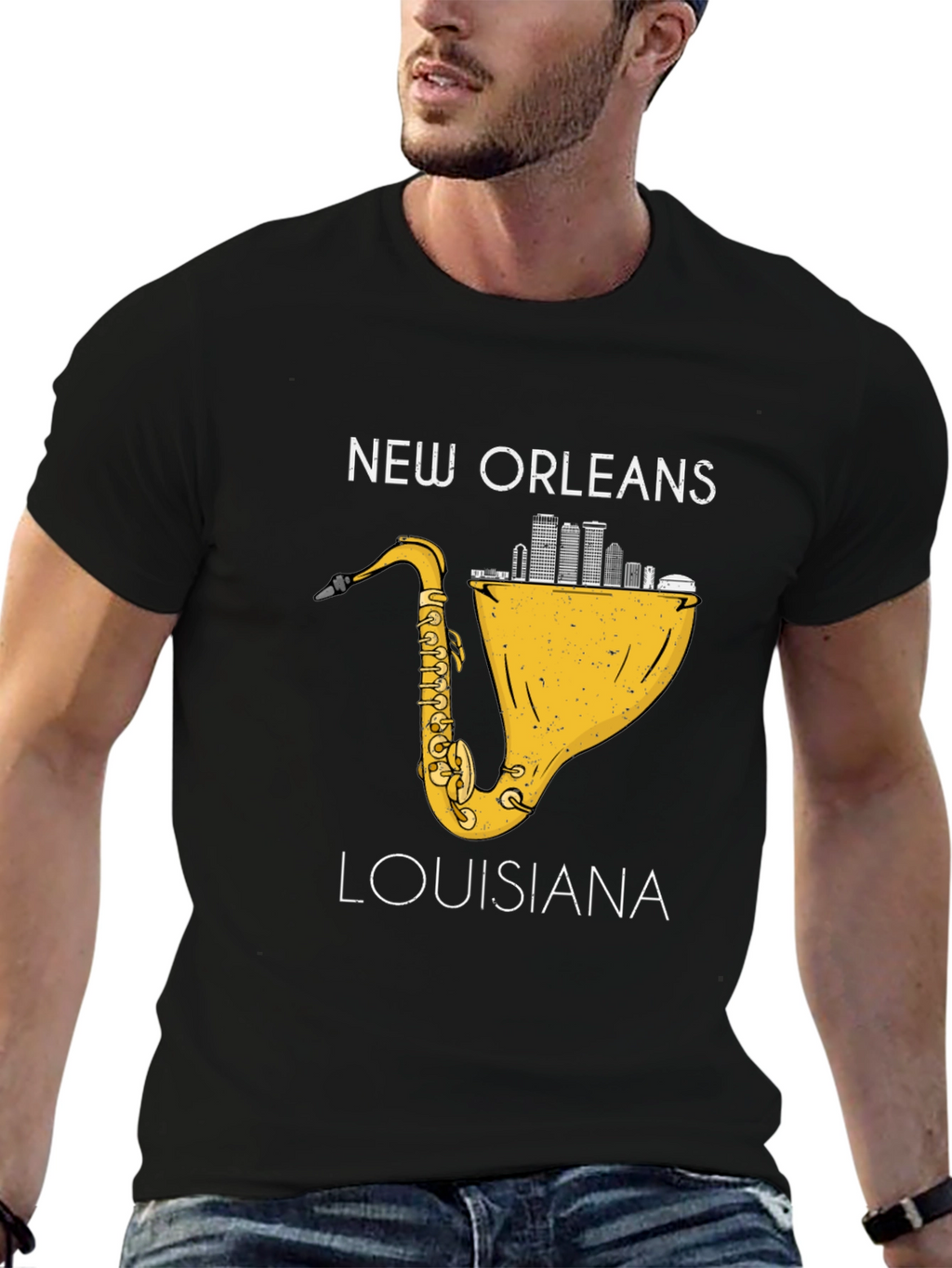 New Orleans Louisiana Saxophone T-Shirt