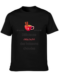 Festive Hot Drinks Season Black T-Shirt