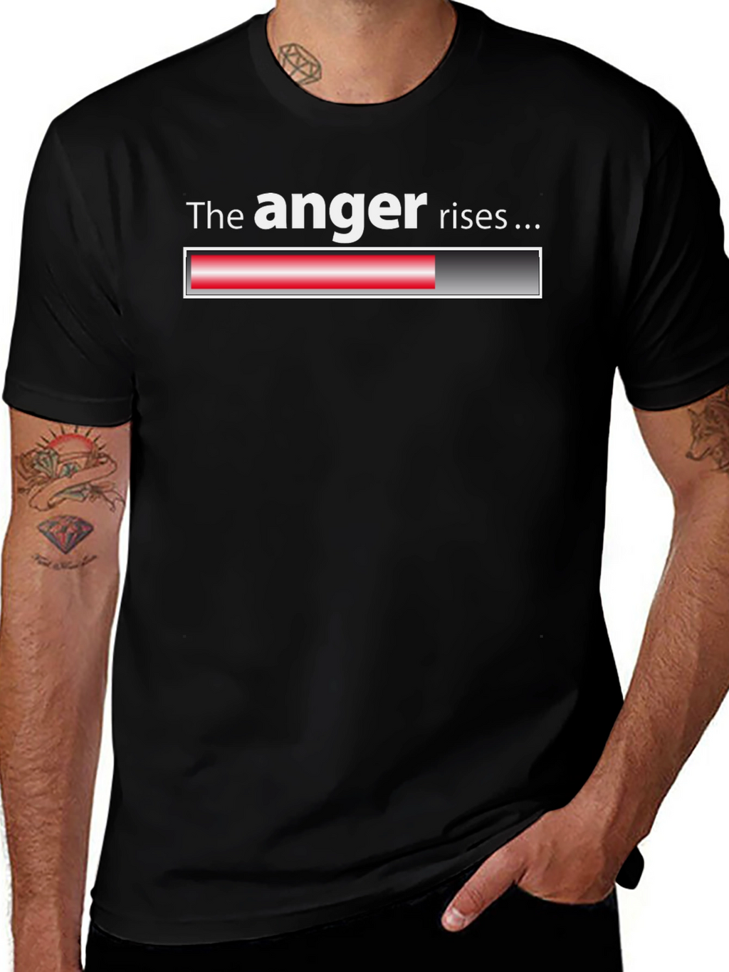 The Anger Rises Black T-Shirt - Funny Graphic Tee
