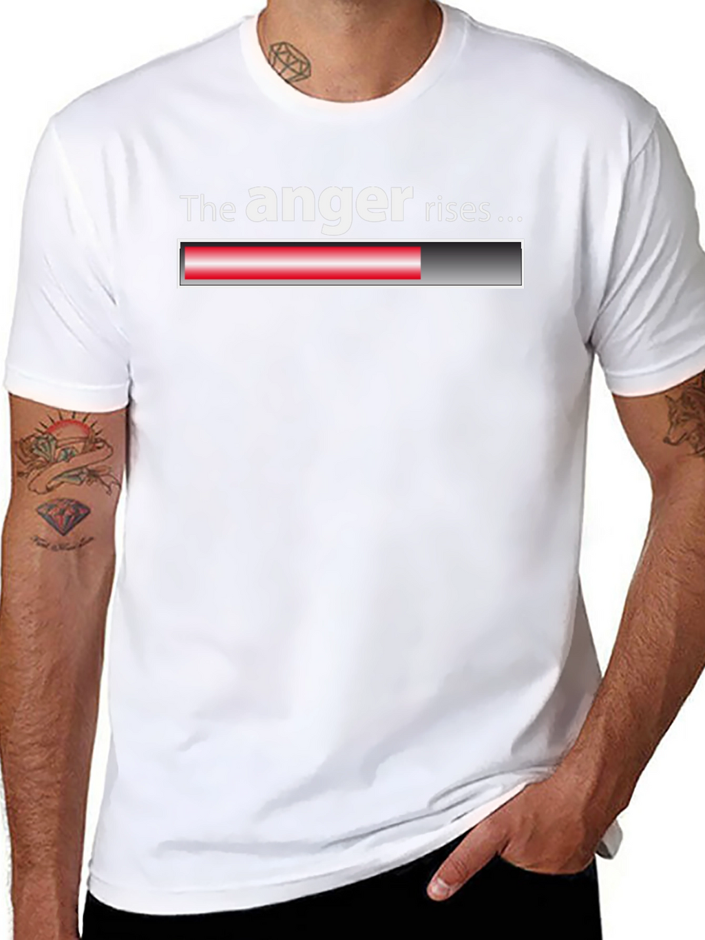 The Anger Rises Black T-Shirt - Funny Graphic Tee