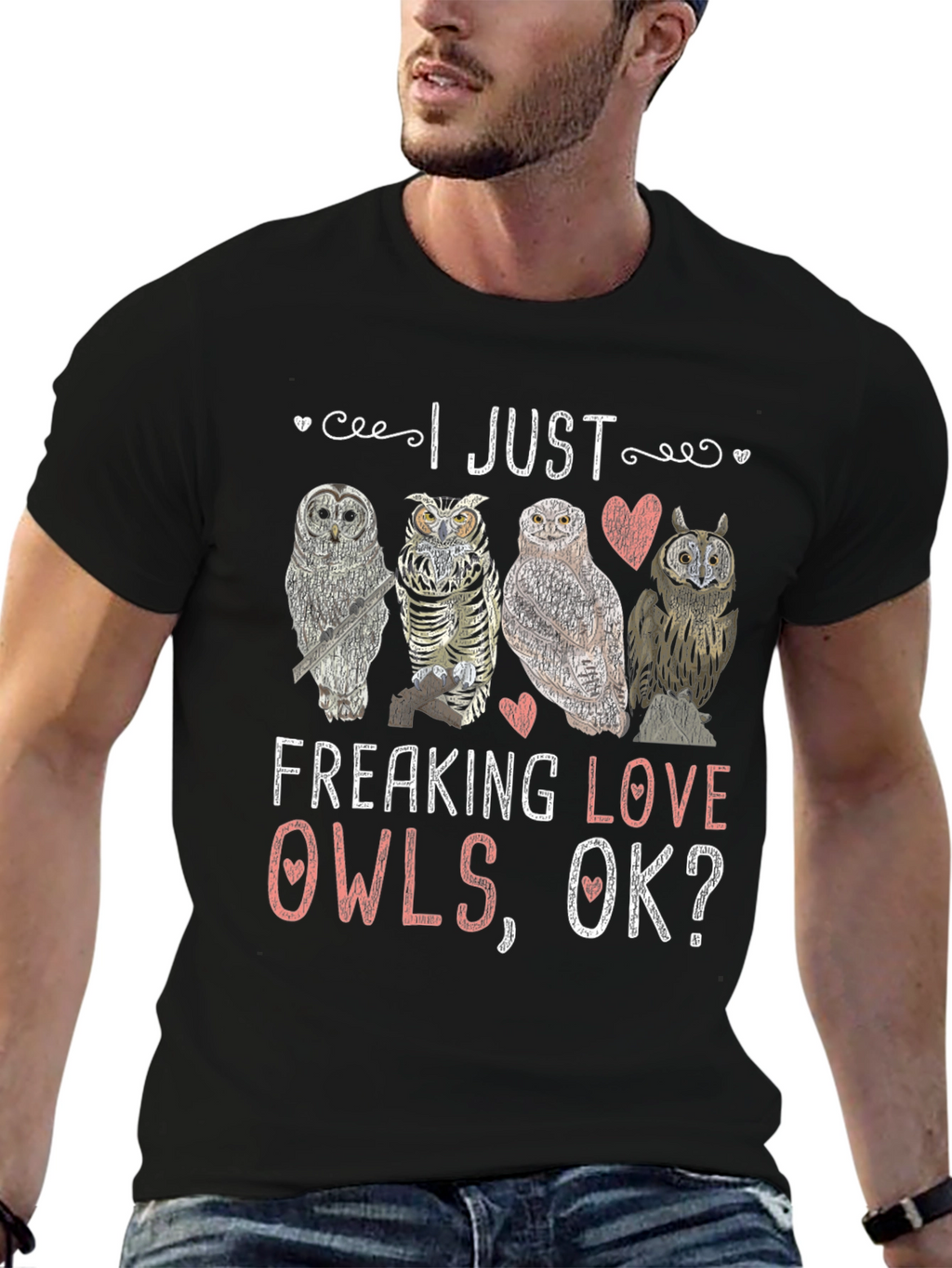I Just Freaking Love Owls Graphic T-Shirt