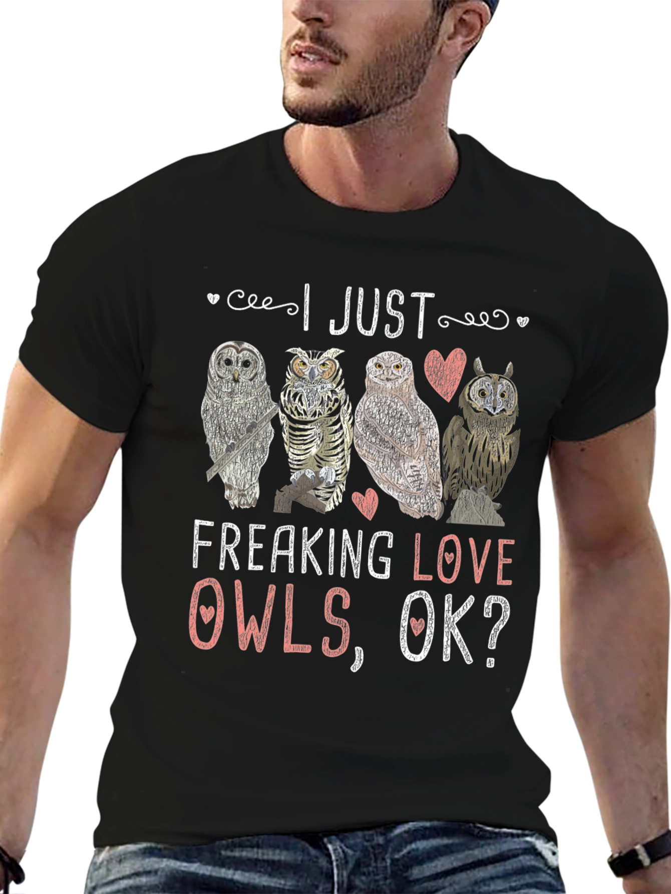 I Just Freaking Love Owls Graphic T-Shirt