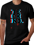 Techno Synth Glitch Graphic T-Shirt