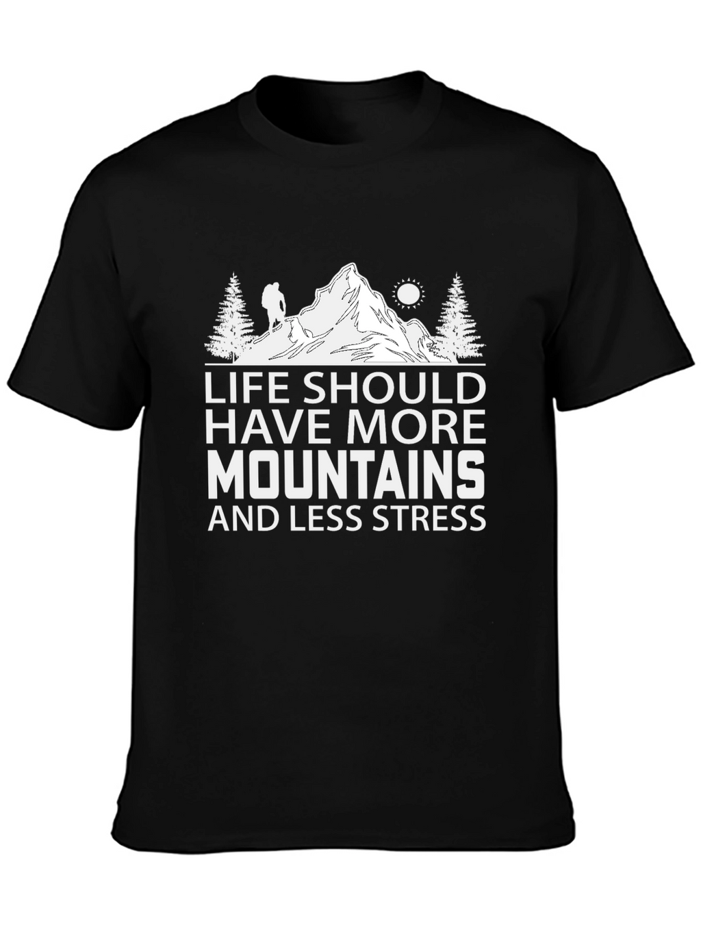 Mountains & Less Stress Graphic Tee