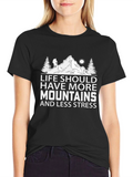 Mountains & Less Stress Graphic Tee