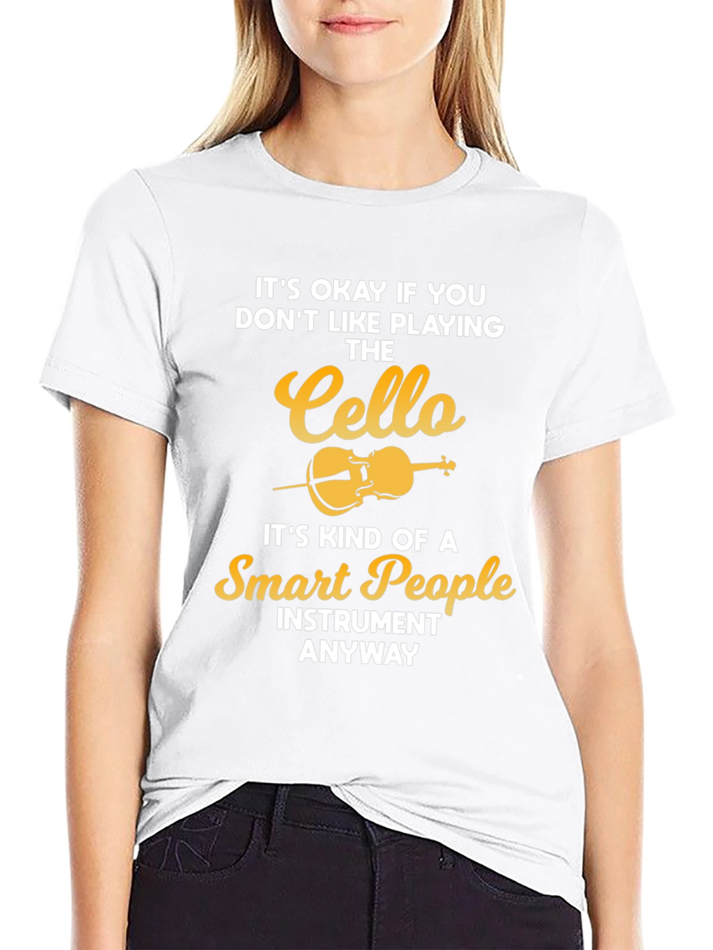 Cello Lovers Black T-Shirt - Smart People Instrument