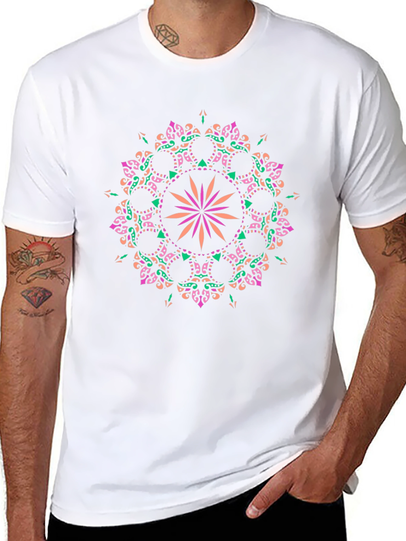 Geometric Mandala Graphic Print T-Shirt