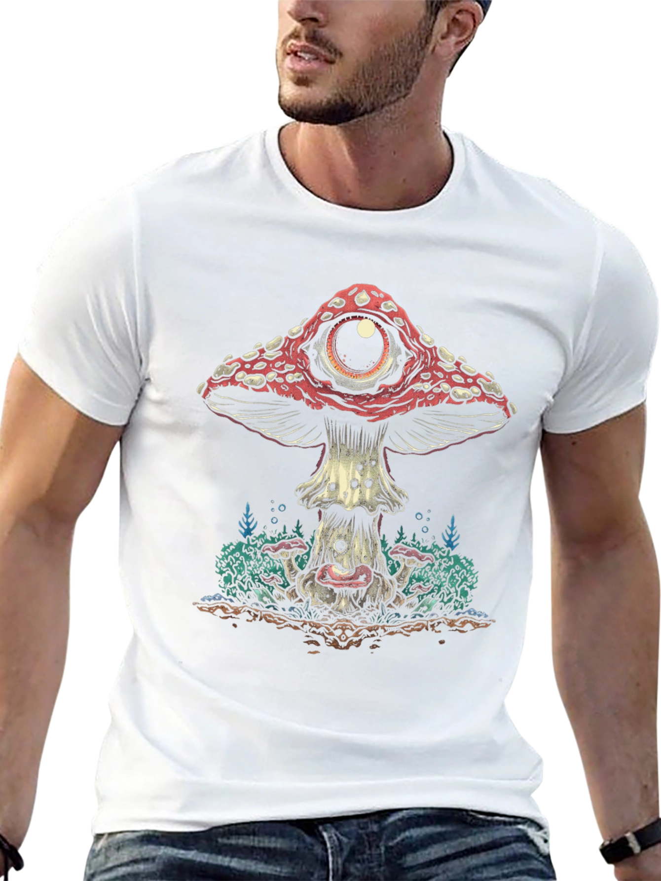 Mystic Mushroom Eye T-Shirt - Unique Graphic Tee