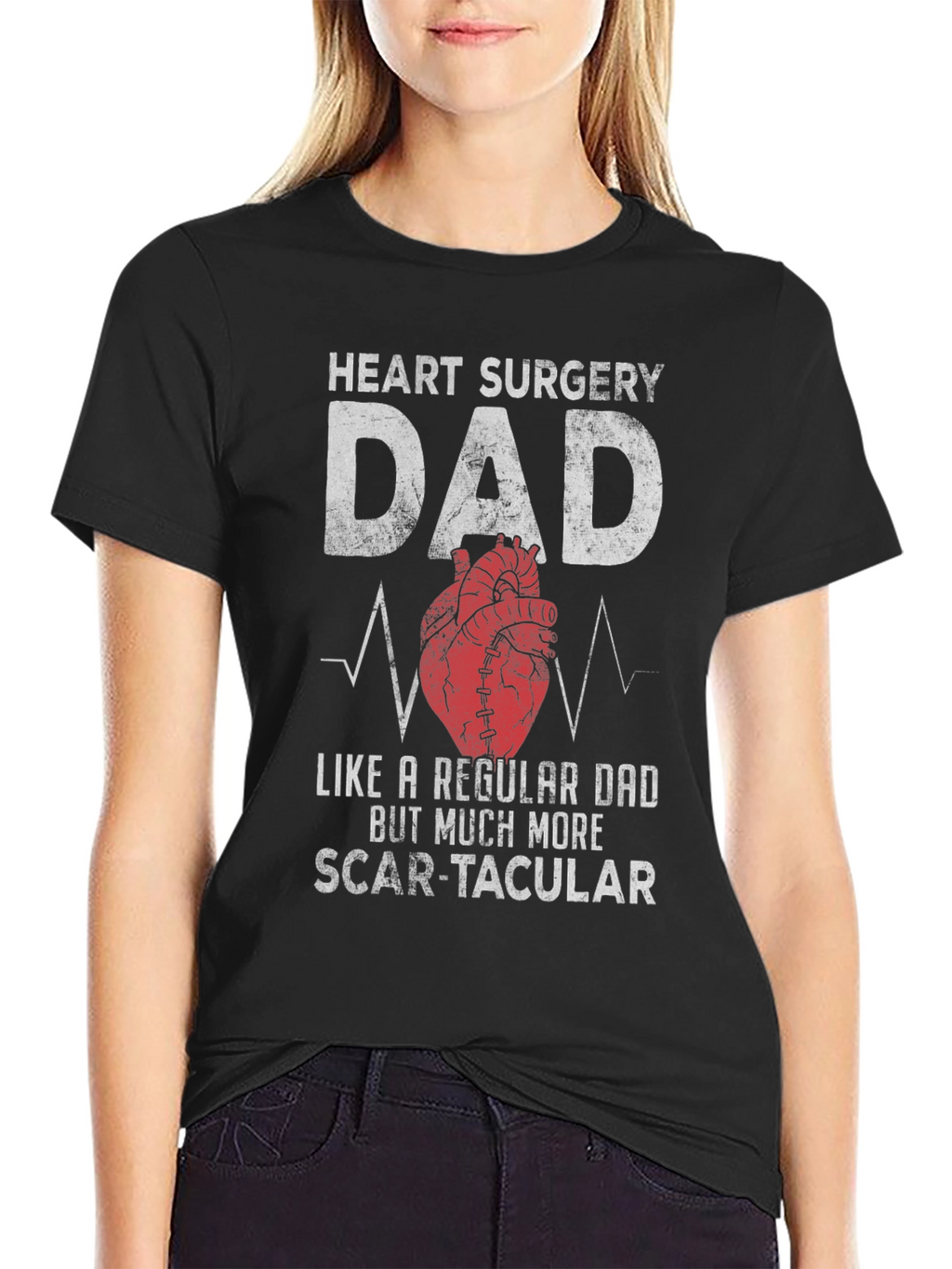 Heart Surgery Dad T-Shirt - Scar-tacular Fathers Day Tee