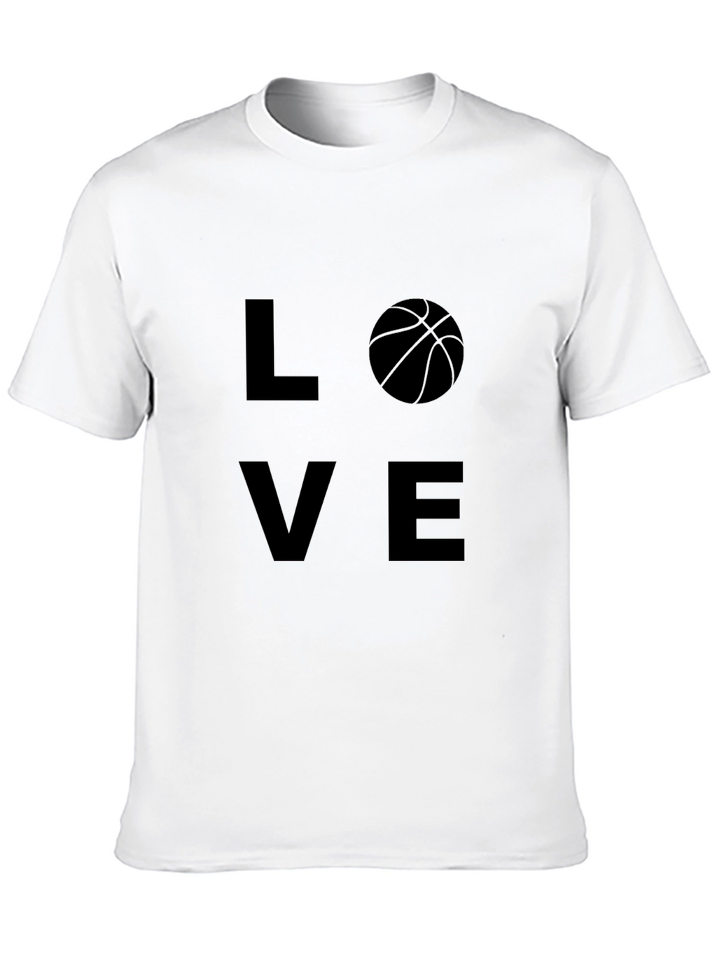 Love Basketball Graphic Tee - Black Cotton Blend