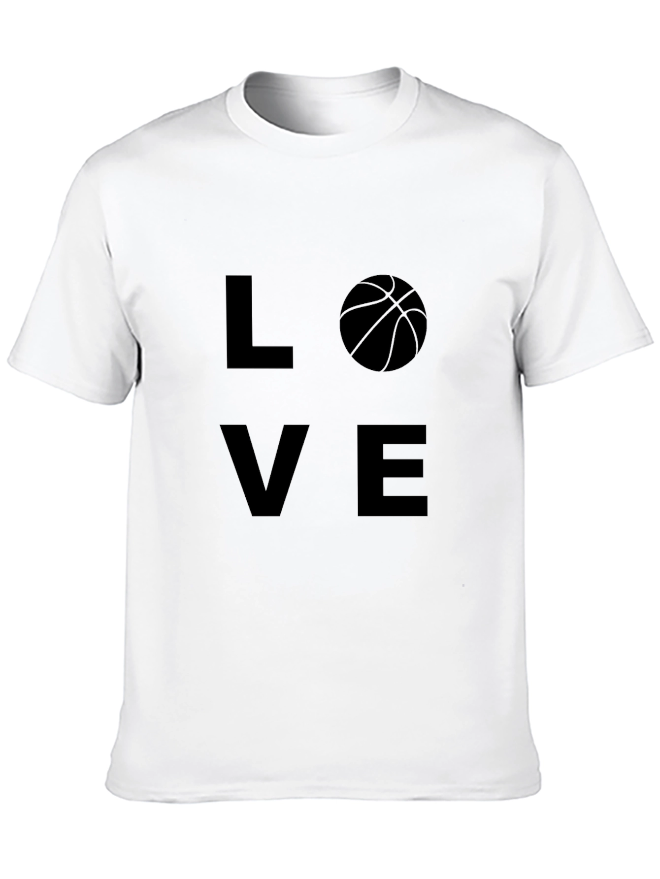 Love Basketball Graphic Tee - Black Cotton Blend