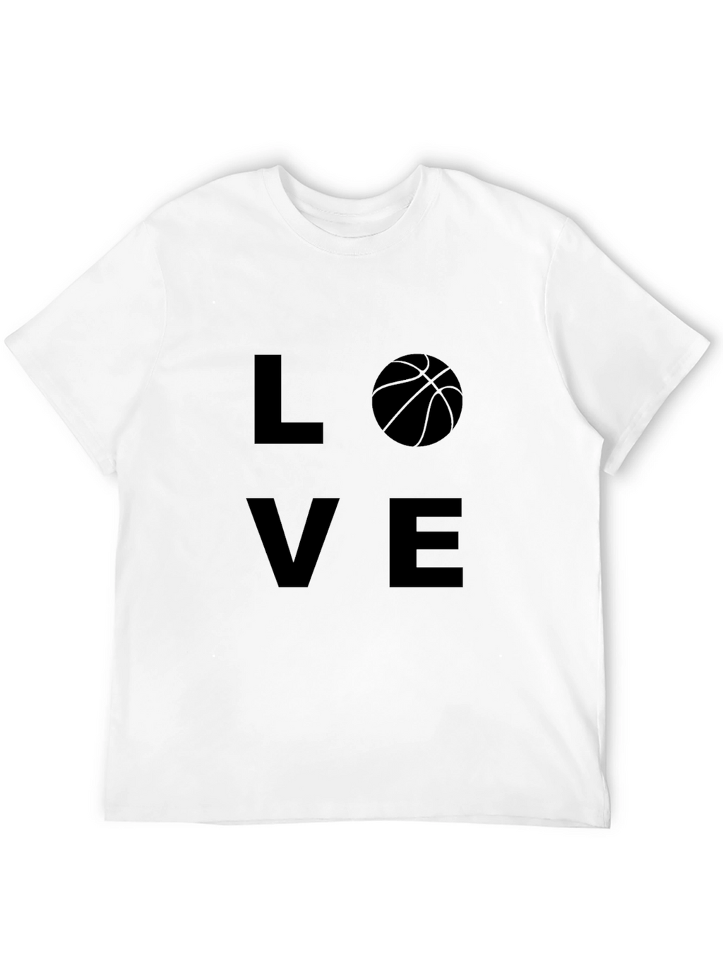 Love Basketball Graphic Tee - Black Cotton Blend