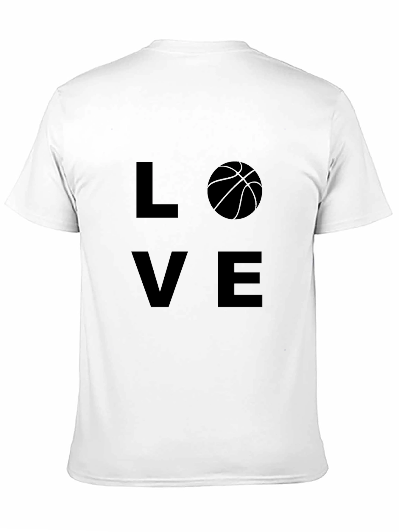 Love Basketball Graphic Tee - Black Cotton Blend