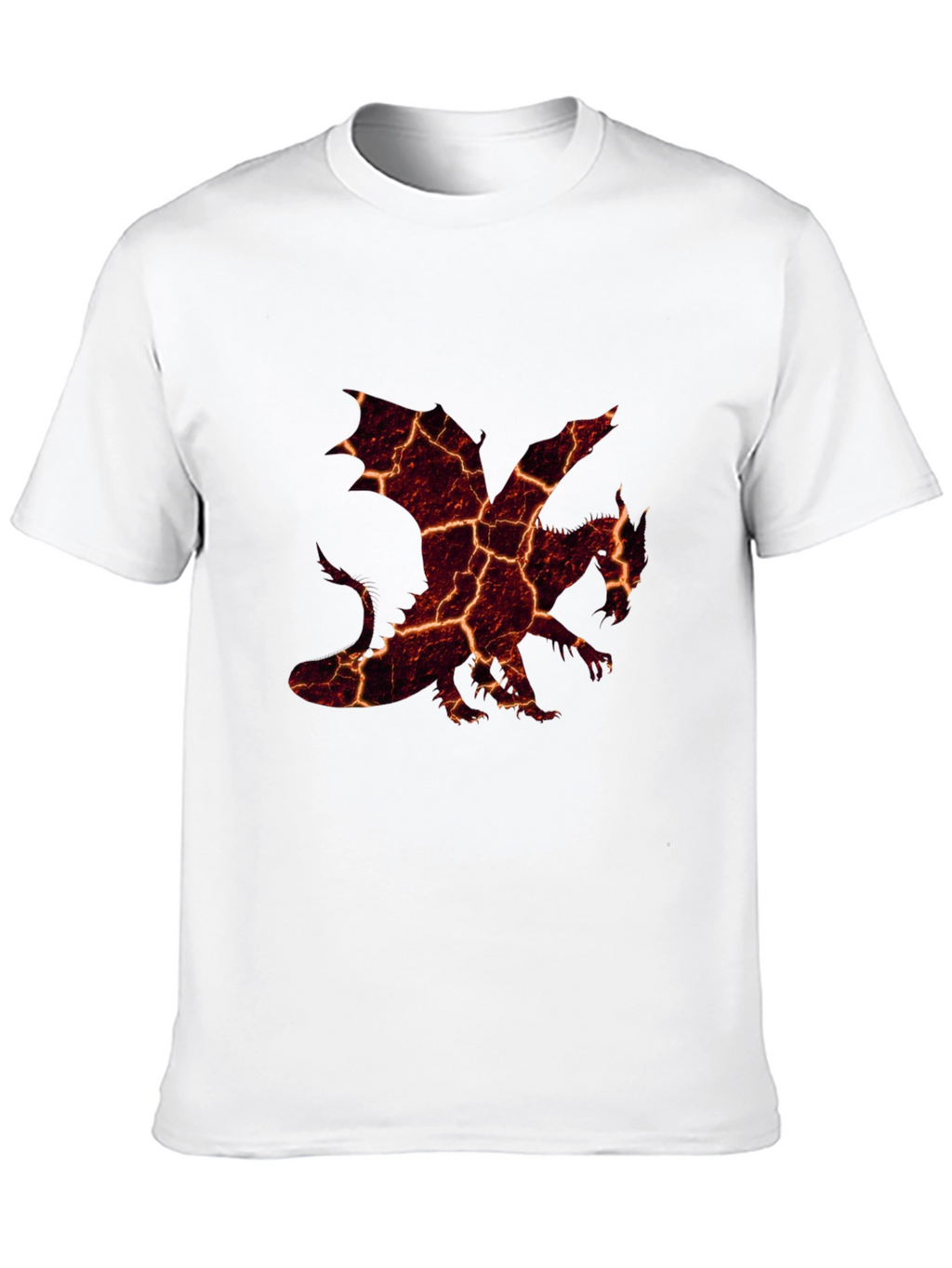 Fiery Dragon Graphic Black T-Shirt for Men