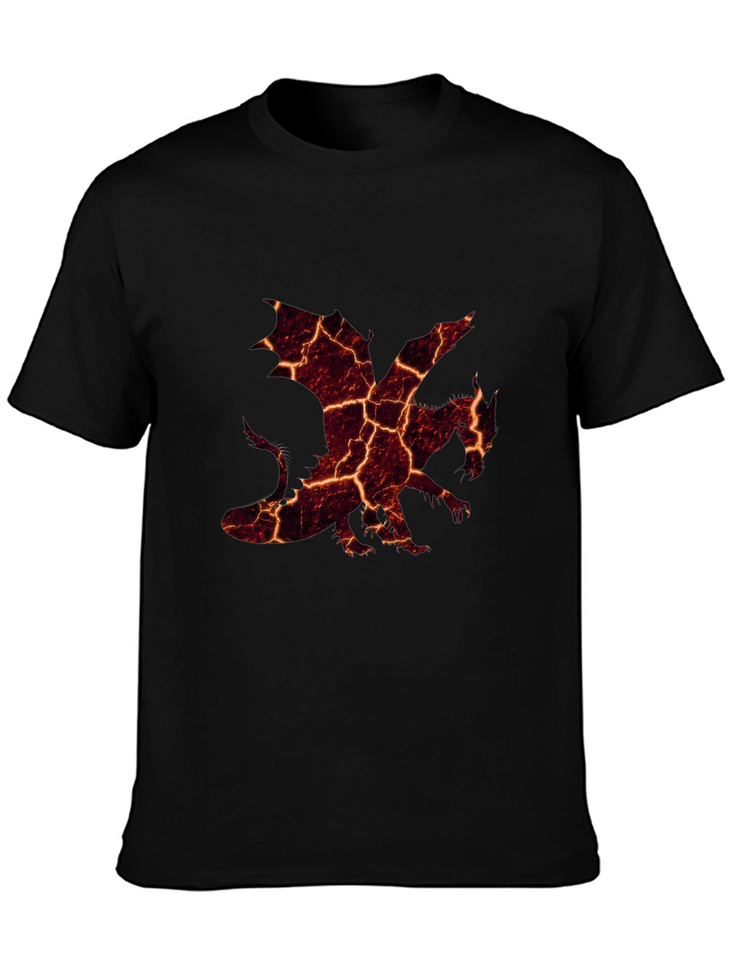Fiery Dragon Graphic Black T-Shirt for Men