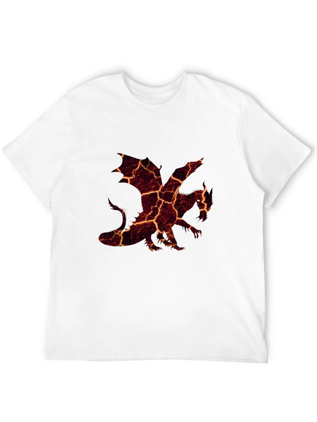 Fiery Dragon Graphic Black T-Shirt for Men