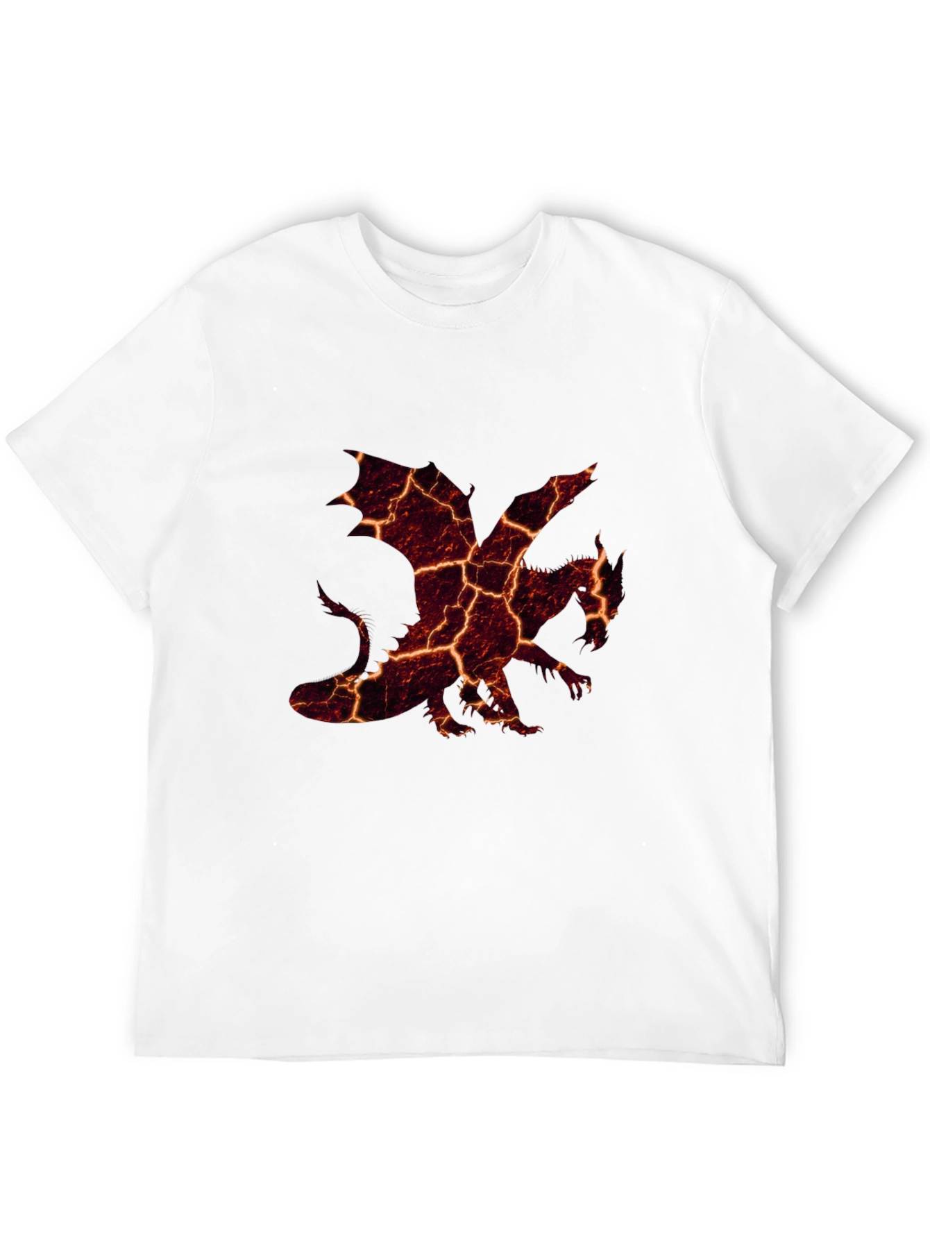 Fiery Dragon Graphic Black T-Shirt for Men