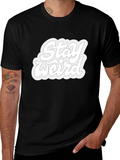 Stay Weird Black Graphic Tee