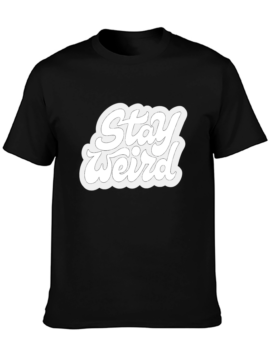 Stay Weird Black Graphic Tee