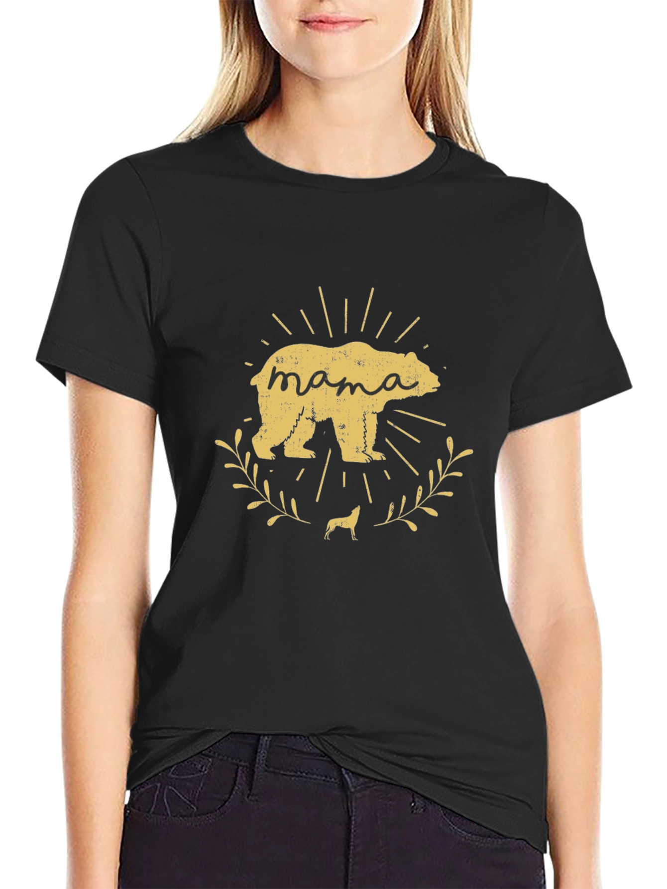 Mama Bear Graphic Tee - Cute Womens T-Shirt