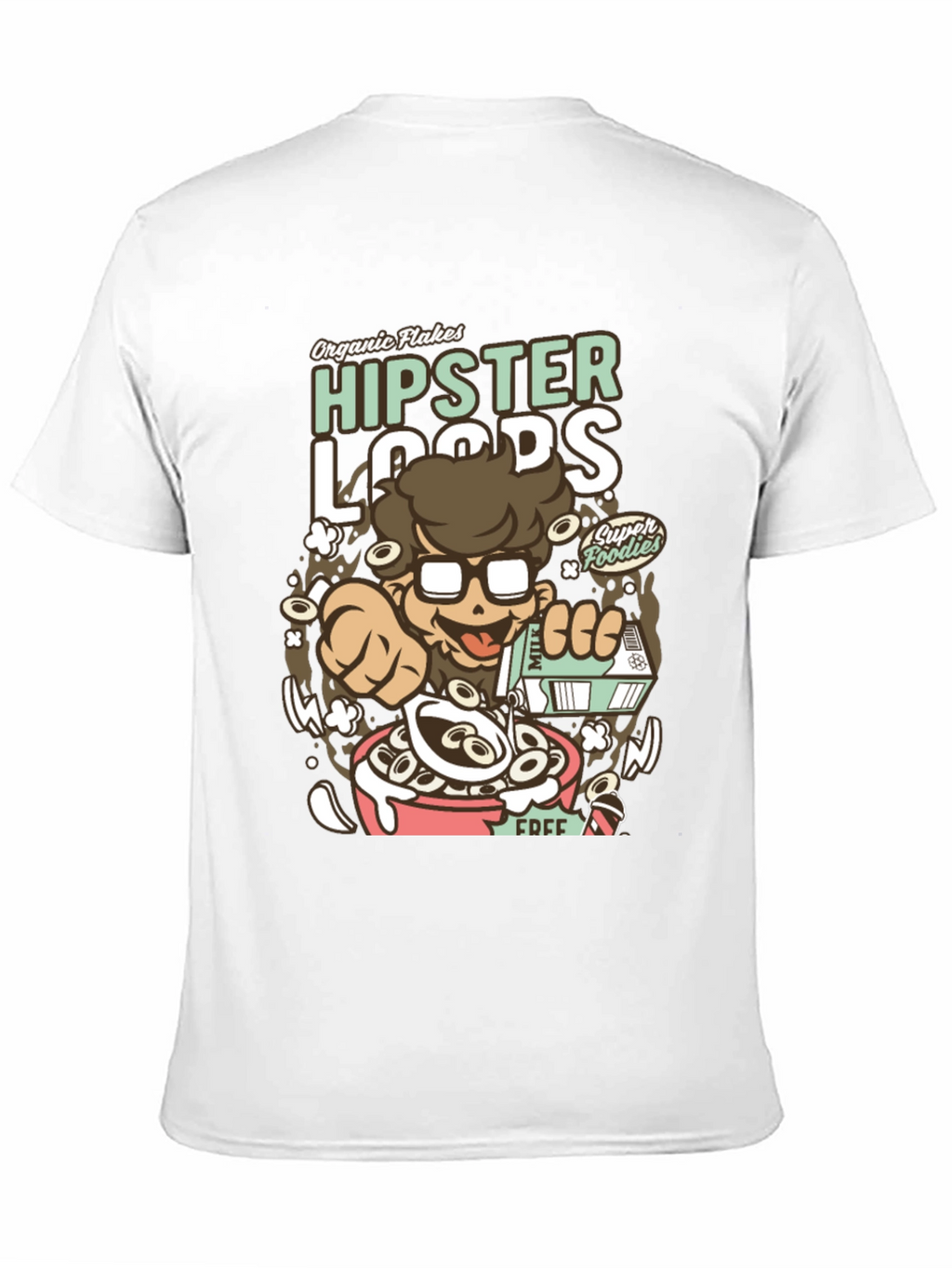 Hipster Loops Graphic Tee - Cereal Lover T-Shirt