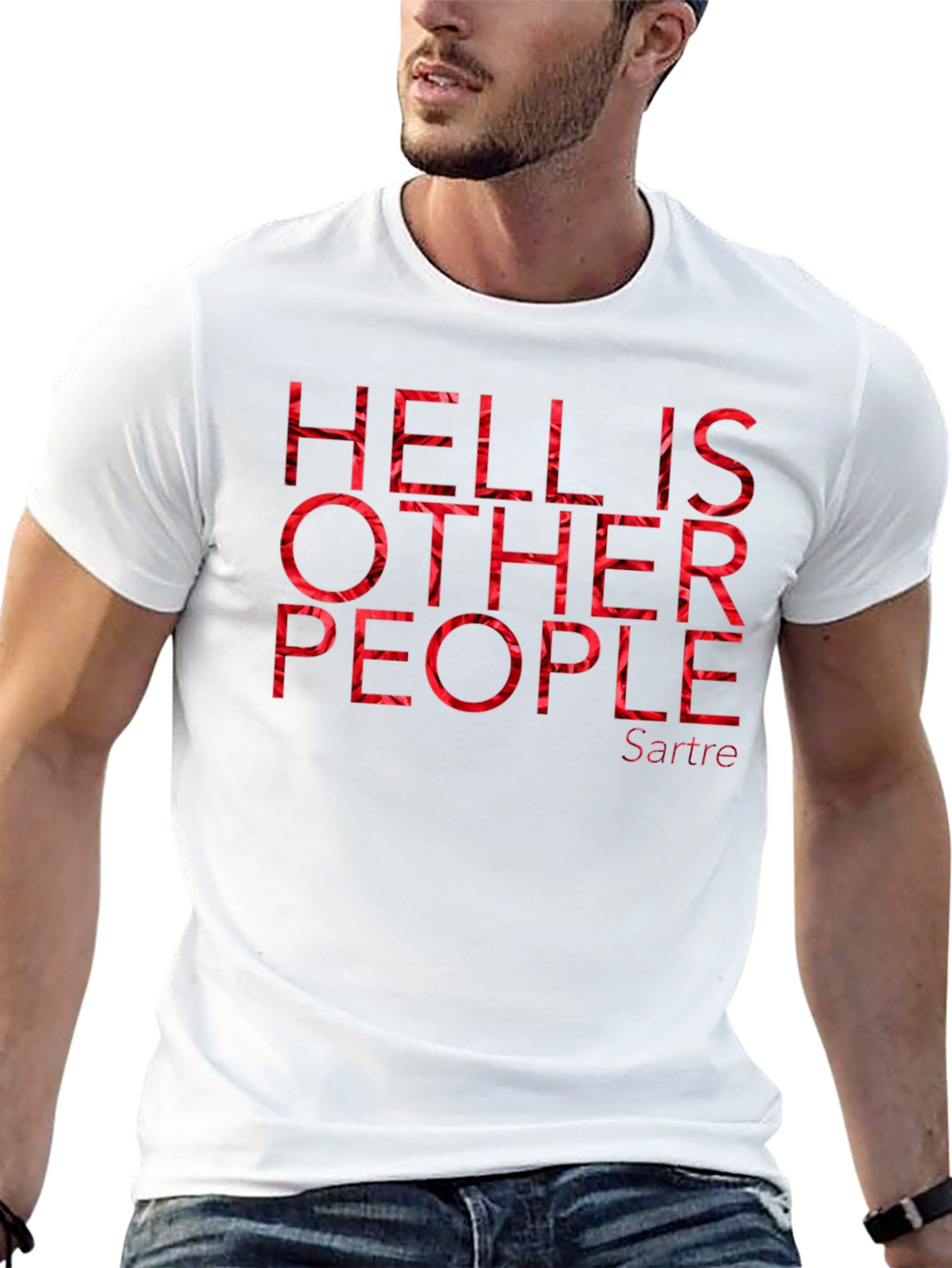 Hell Is Other People Sartre Graphic Tee