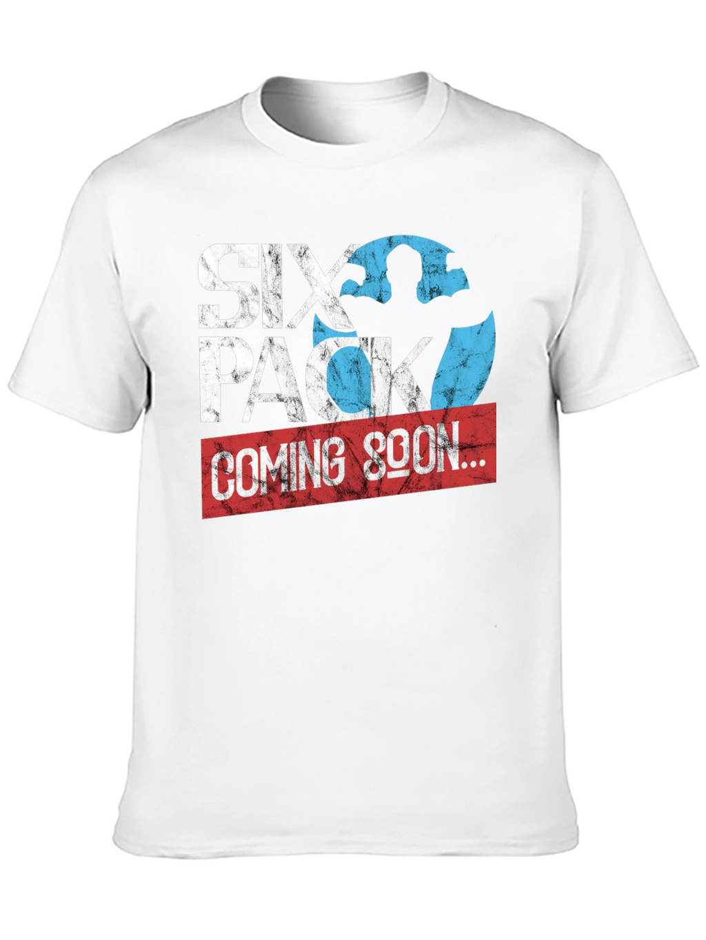 Six Pack Coming Soon Mens Black T-Shirt