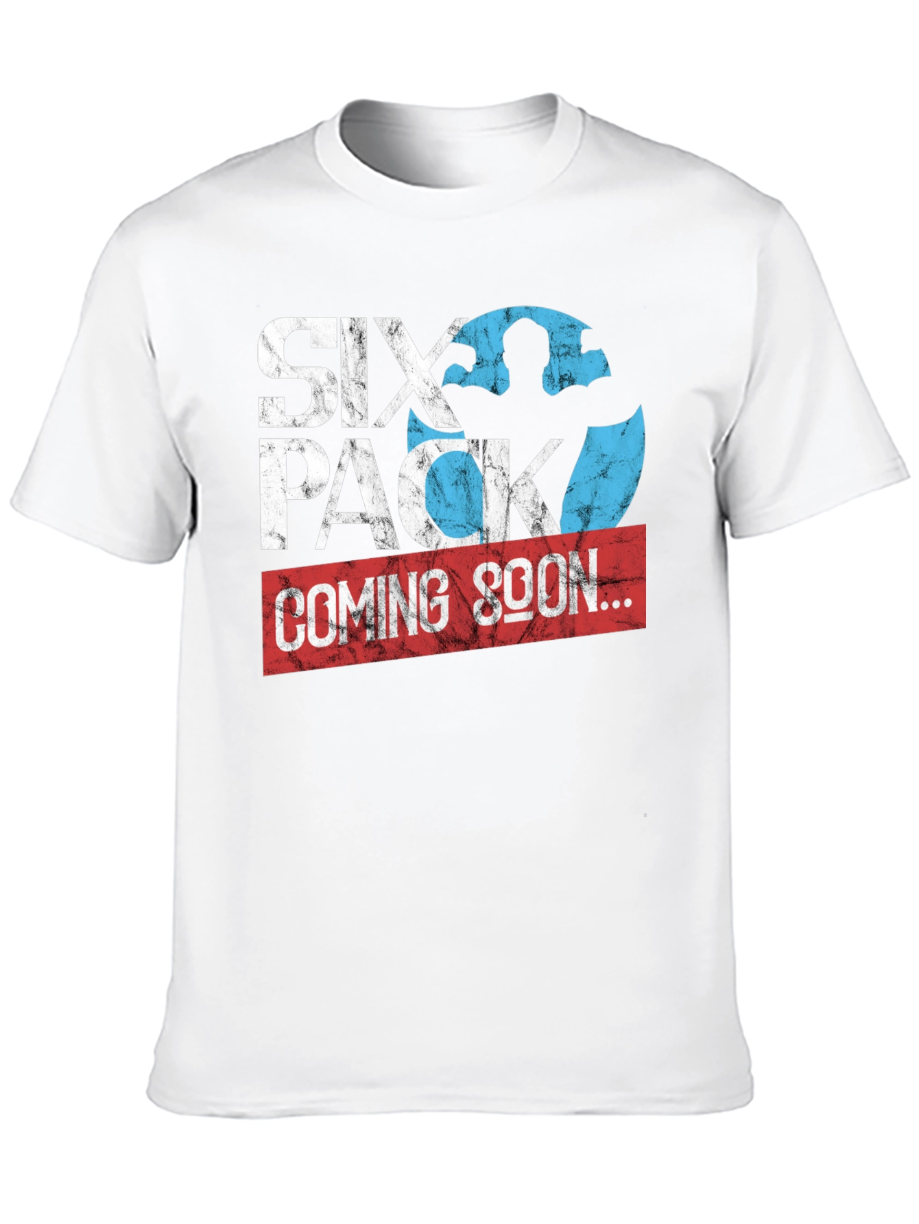 Six Pack Coming Soon Mens Black T-Shirt