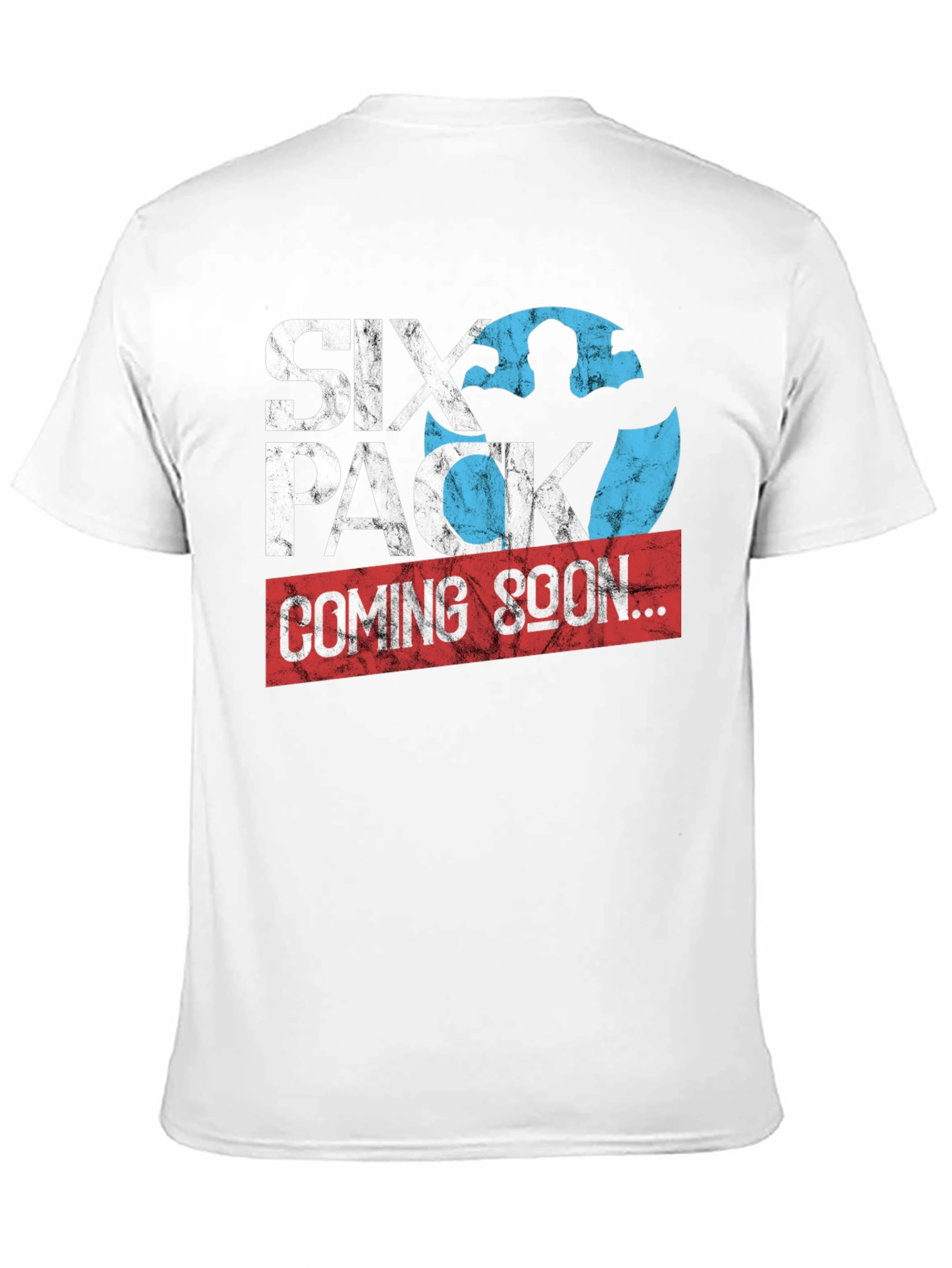 Six Pack Coming Soon Mens Black T-Shirt