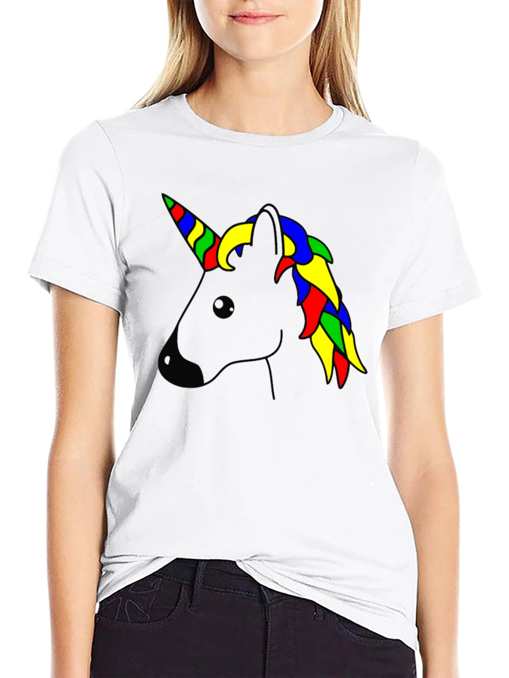 Unicorn Head Black T-Shirt