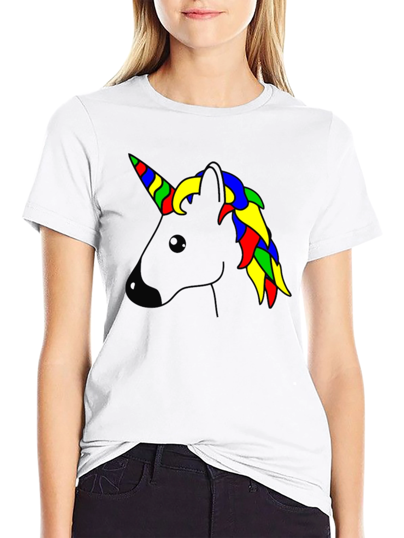 Unicorn Head Black T-Shirt