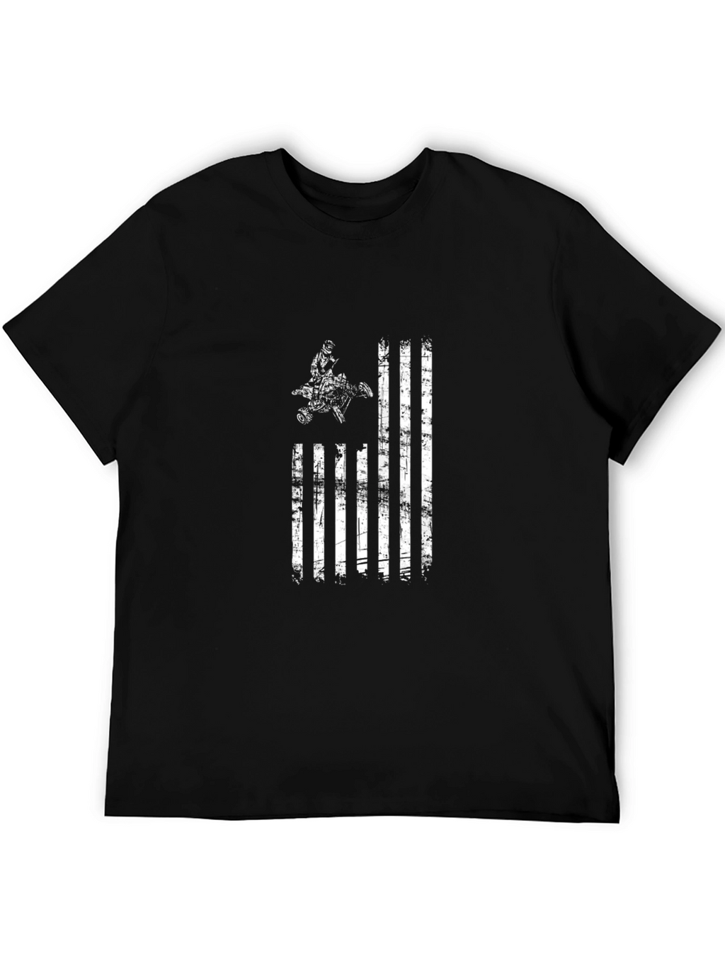 Distressed ATV American Flag Graphic Tee