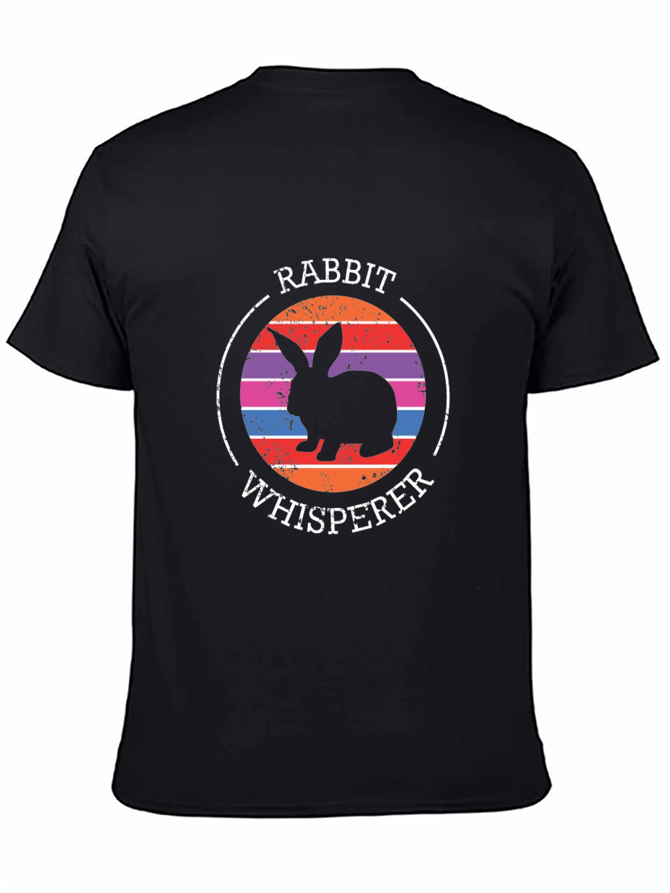 Rabbit Whisperer Graphic Tee - Unisex Black T-Shirt