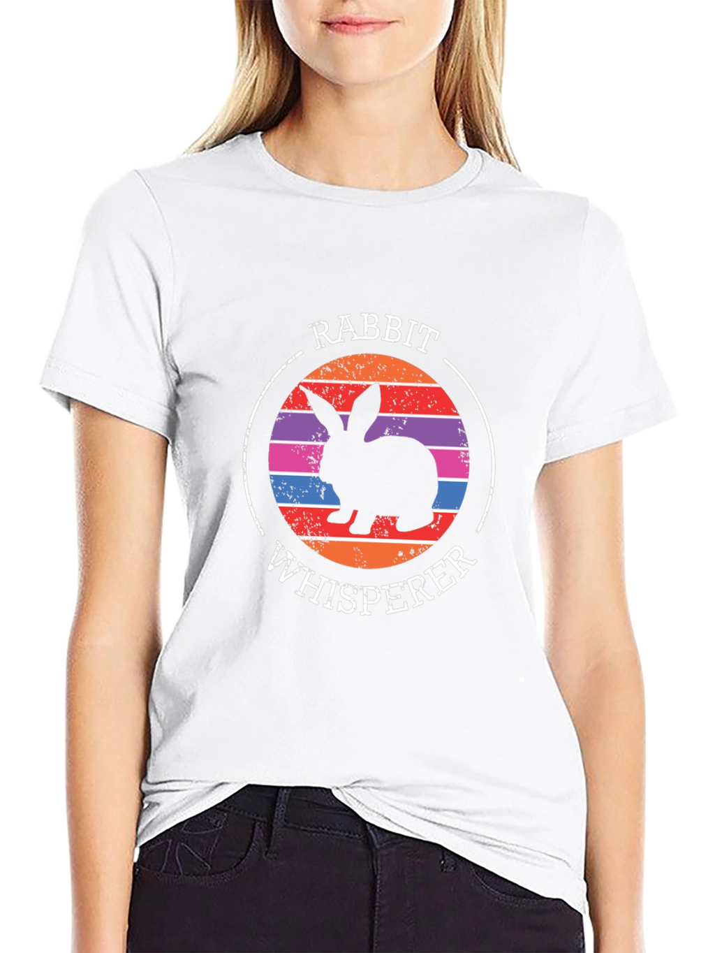 Rabbit Whisperer Graphic Tee - Unisex Black T-Shirt