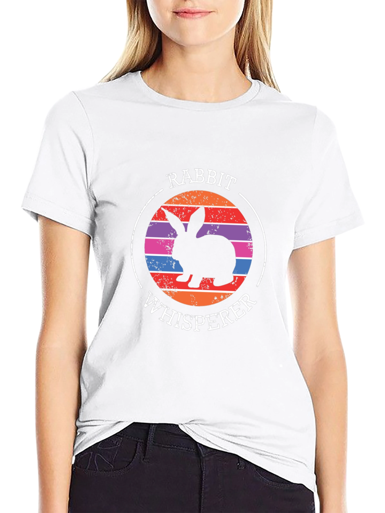 Rabbit Whisperer Graphic Tee - Unisex Black T-Shirt