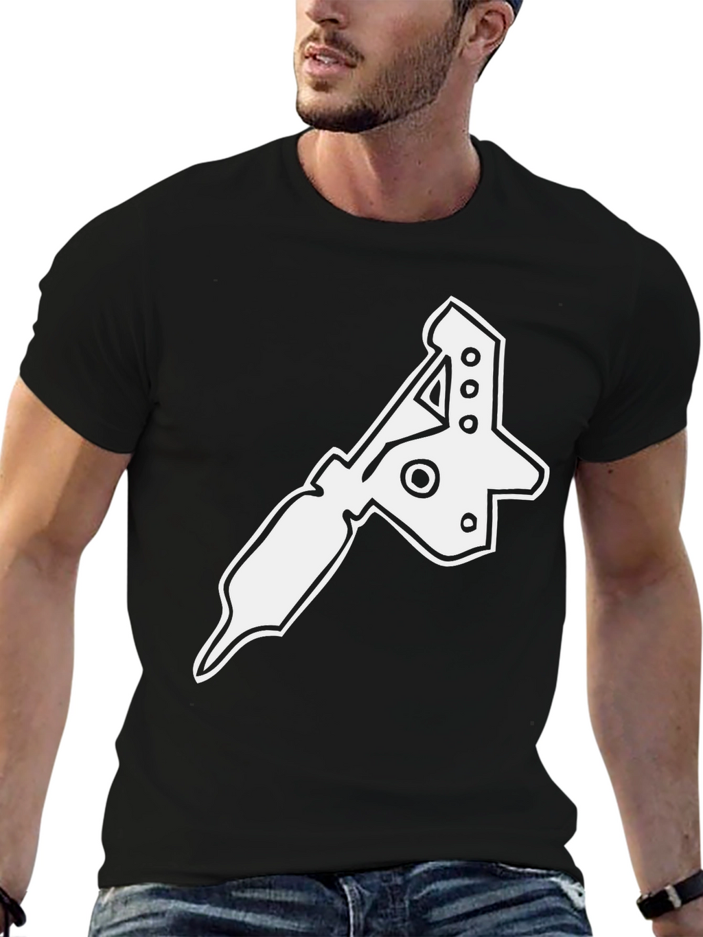 Tattoo Machine Graphic T-Shirt - Black Cotton Tee