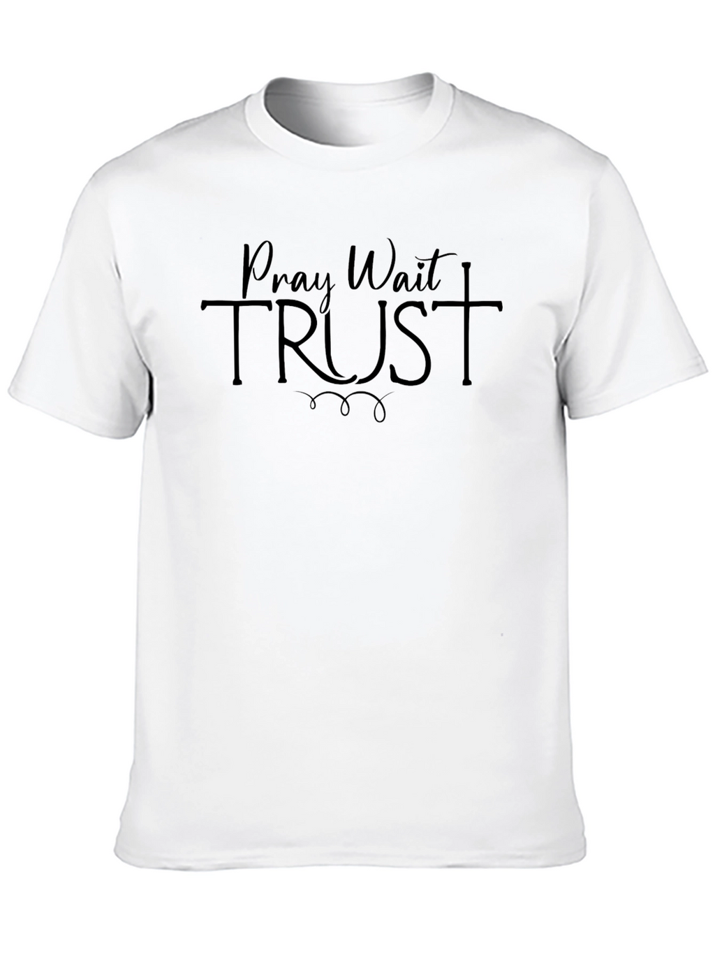 Pray Wait Trust T-Shirt - Christian Faith Tee
