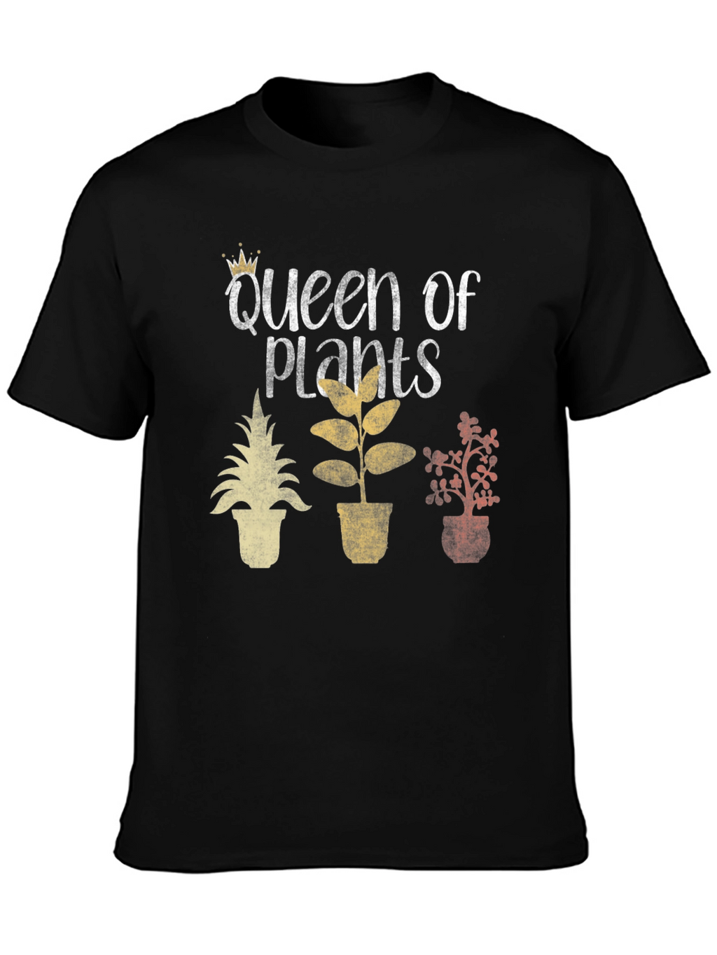 Queen of Plants Graphic Tee - Black Cotton Shirt