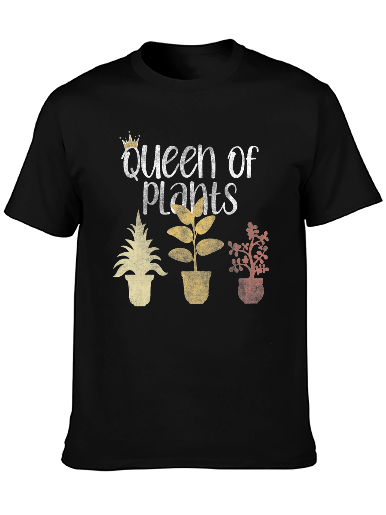 Queen of Plants Graphic Tee - Black Cotton Shirt