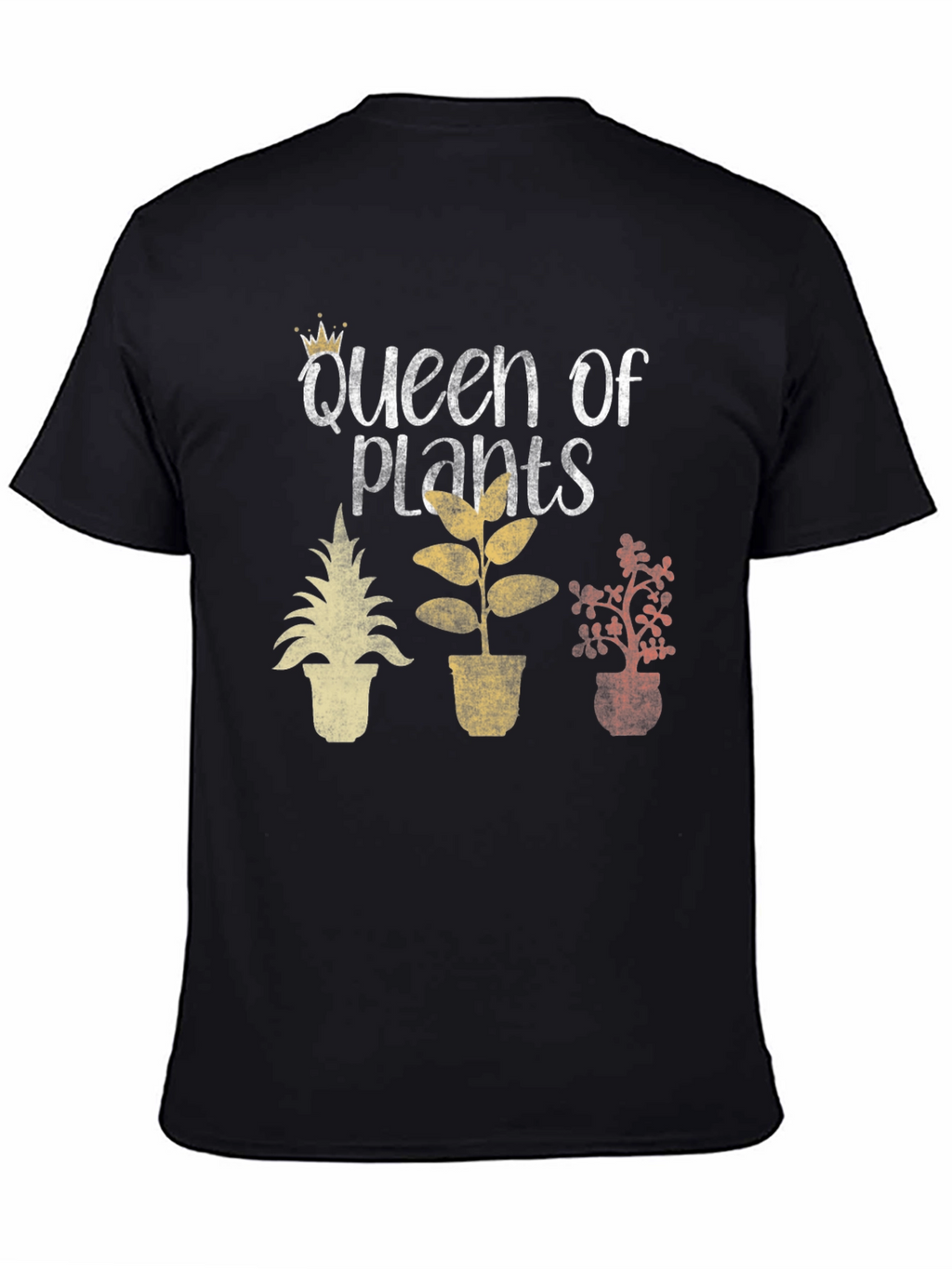 Queen of Plants Graphic Tee - Black Cotton Shirt