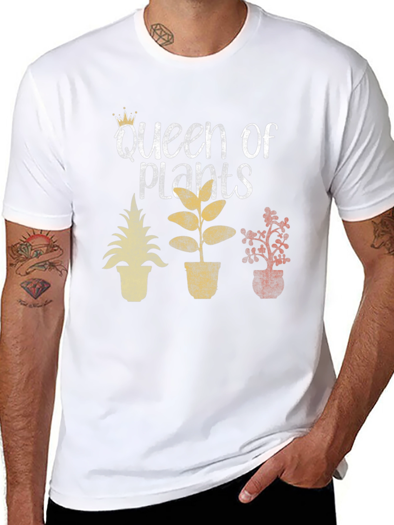 Queen of Plants Graphic Tee - Black Cotton Shirt