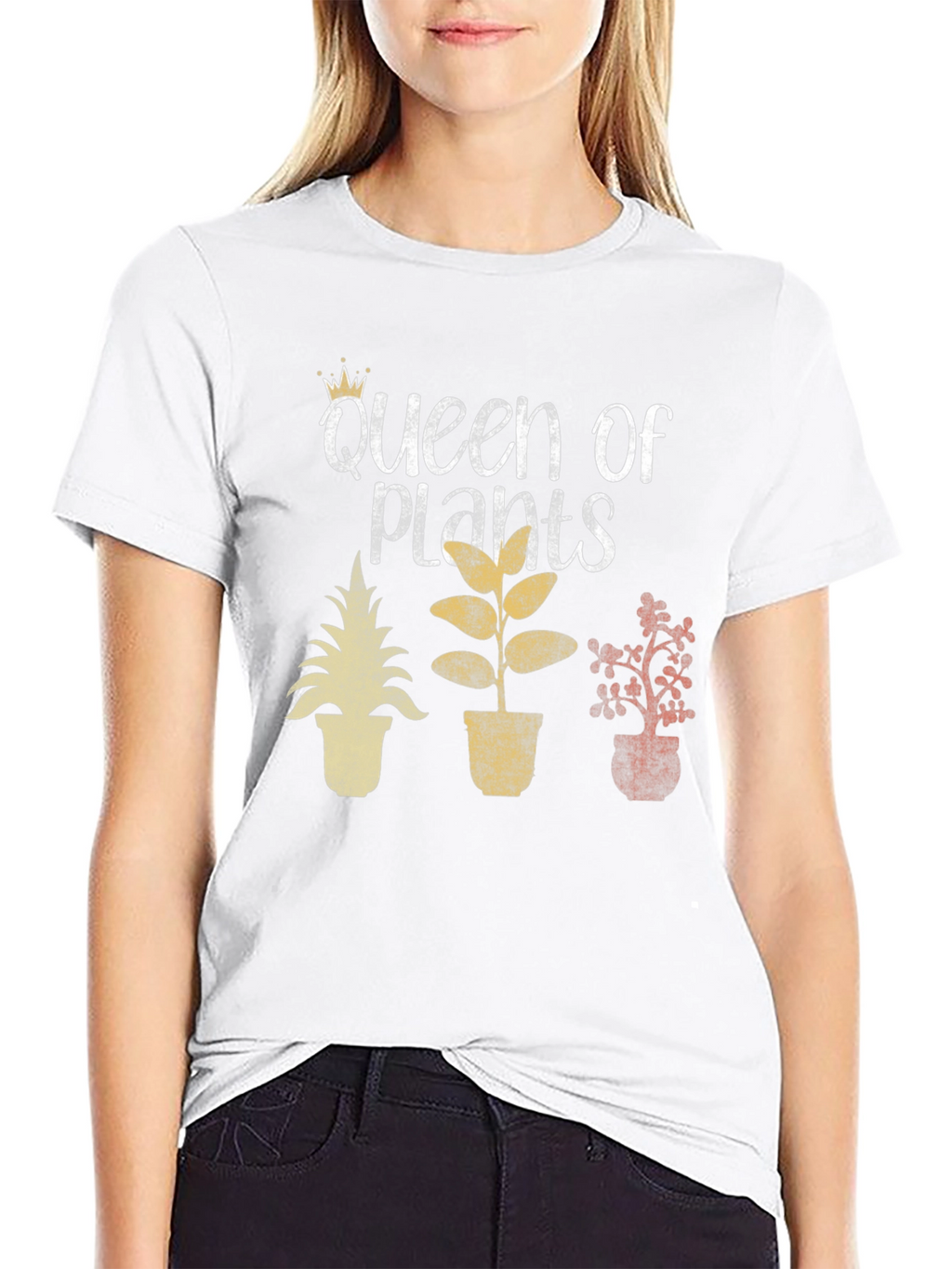 Queen of Plants Graphic Tee - Black Cotton Shirt