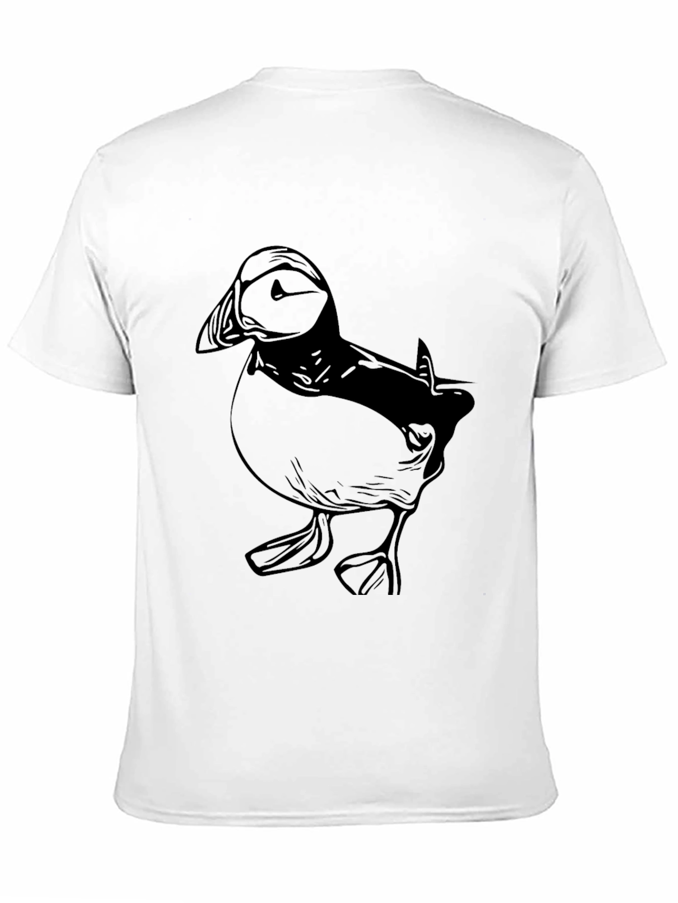 Puffin Graphic Print Mens Black T-Shirt