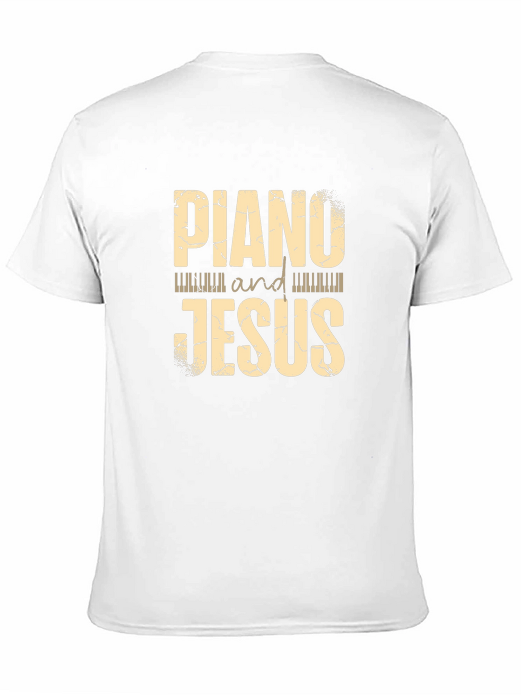 Piano and Jesus Graphic Tee Black