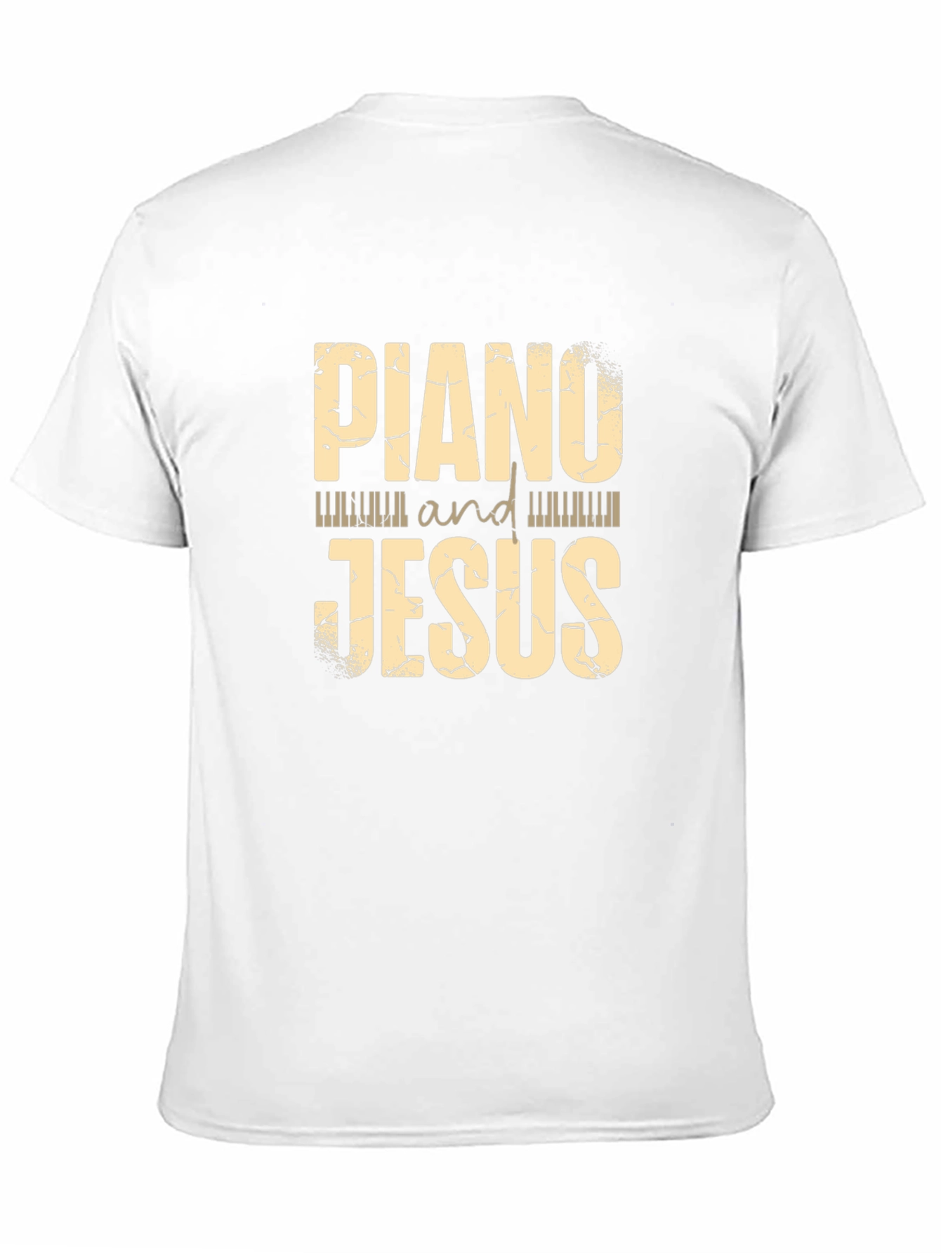 Piano and Jesus Graphic Tee Black
