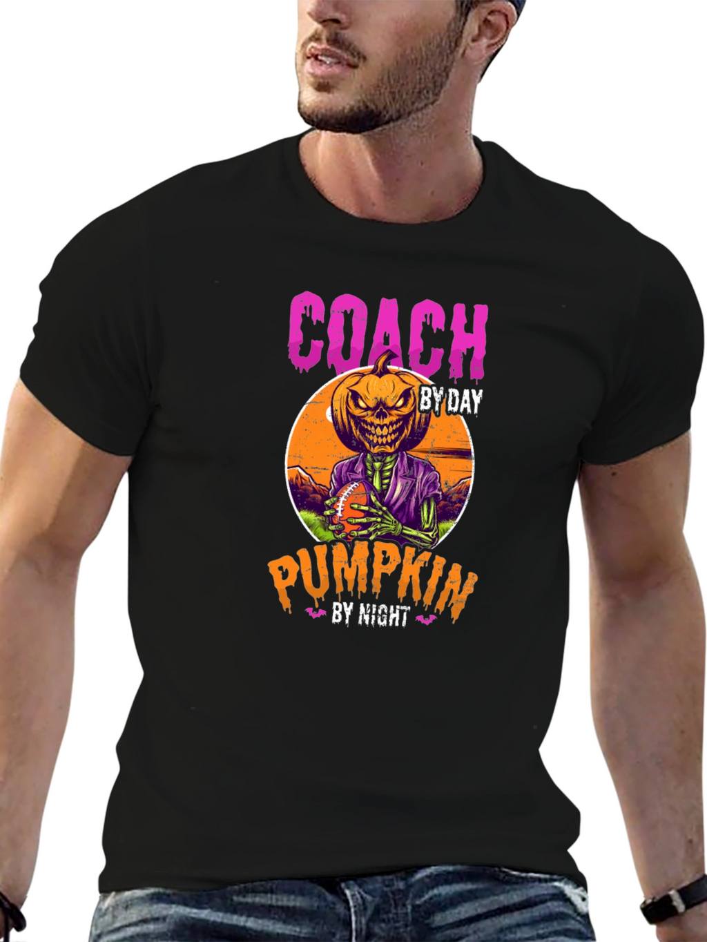 Coach By Day Pumpkin By Night Halloween T-Shirt