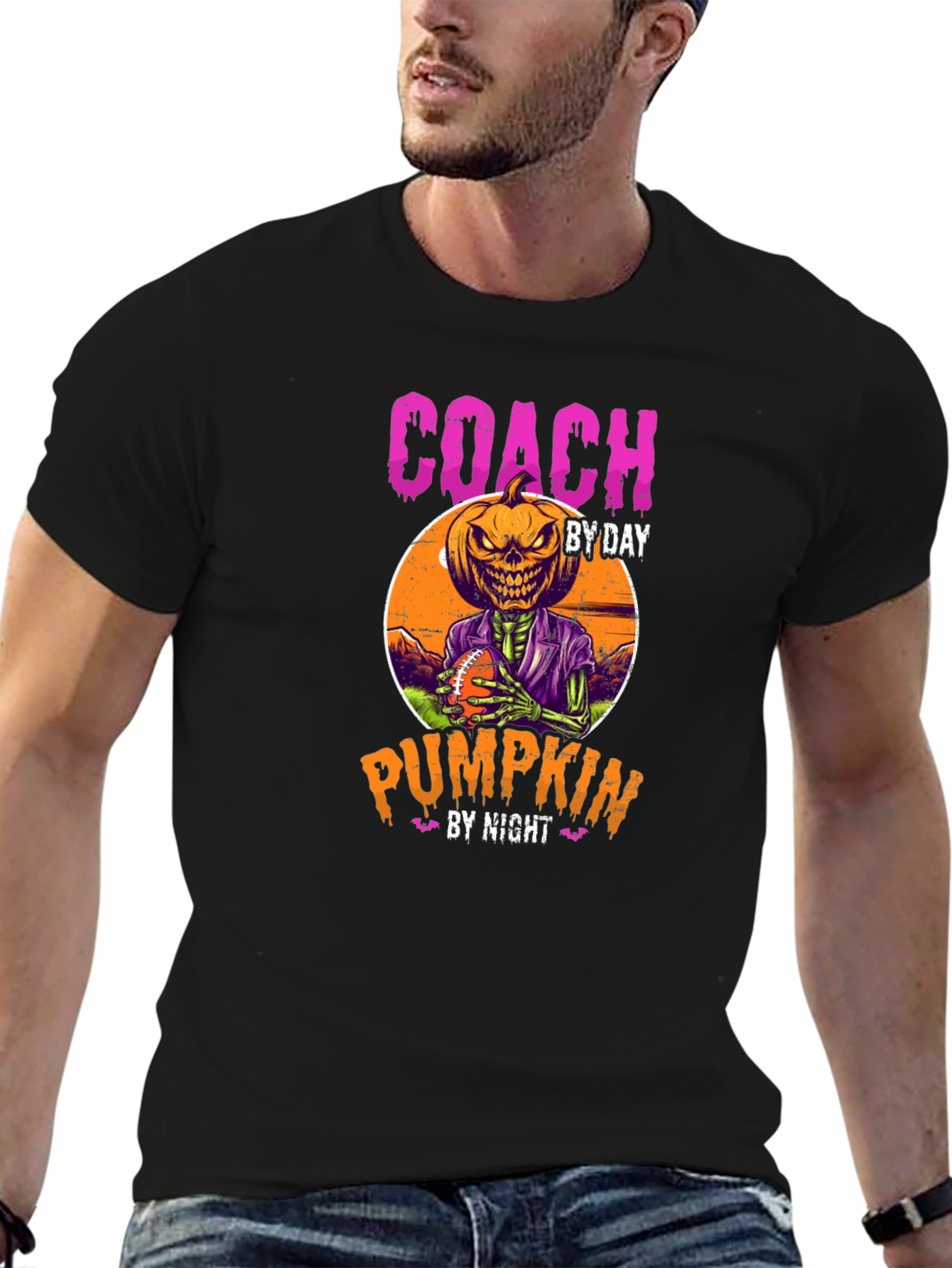 Coach By Day Pumpkin By Night Halloween T-Shirt